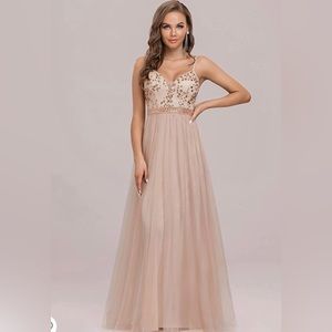 Ever Pretty Beige Maxi Dress